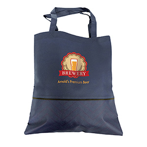 NW9495-C-TALL TONAL NON WOVEN TOTE-Navy Blue (Clearance Minimum 240 Units)